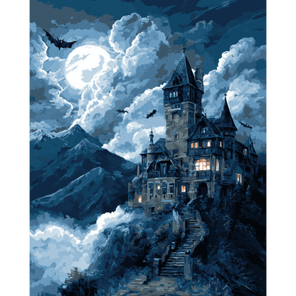 Dracula`s mansion | Paint by Number-Paint by numbers