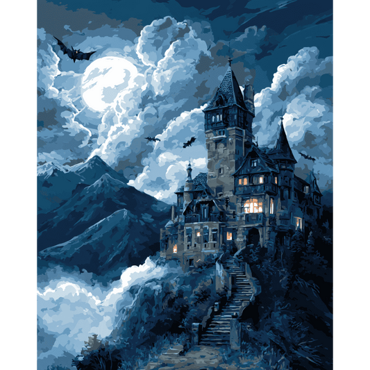 Dracula`s mansion | Paint by Number-Paint by numbers