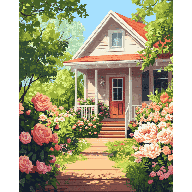 Summer house | Paint by Number-Paint by numbers
