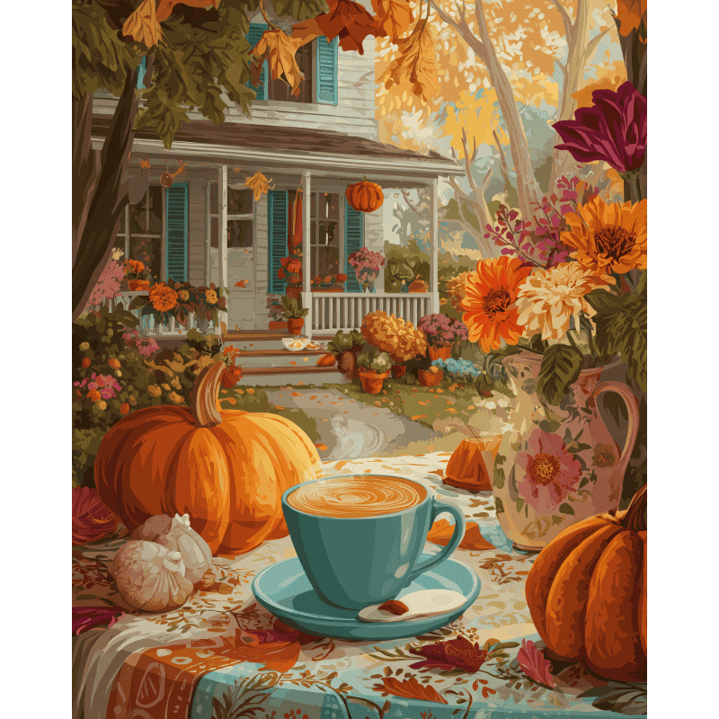 Halloween morning | Paint by Number-Paint by numbers