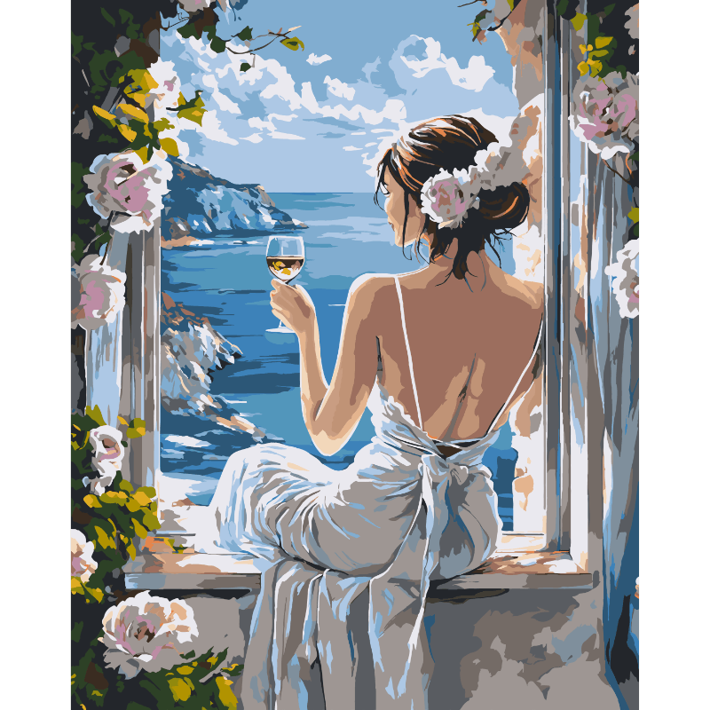 Wine by the Waves | Paint by Number