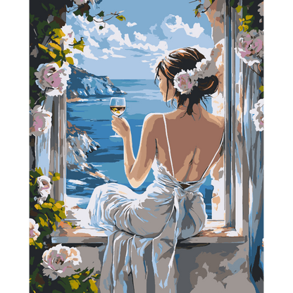 Wine by the Waves | Paint by Number
