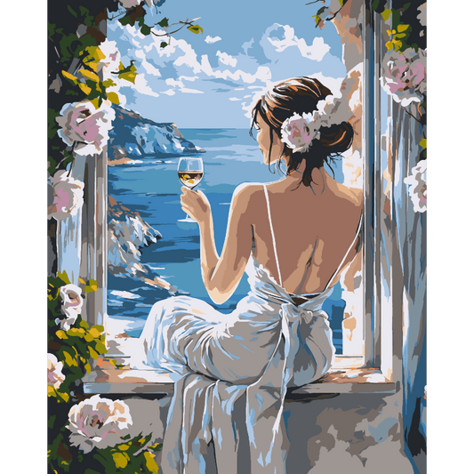 Wine by the Waves | Paint by Number