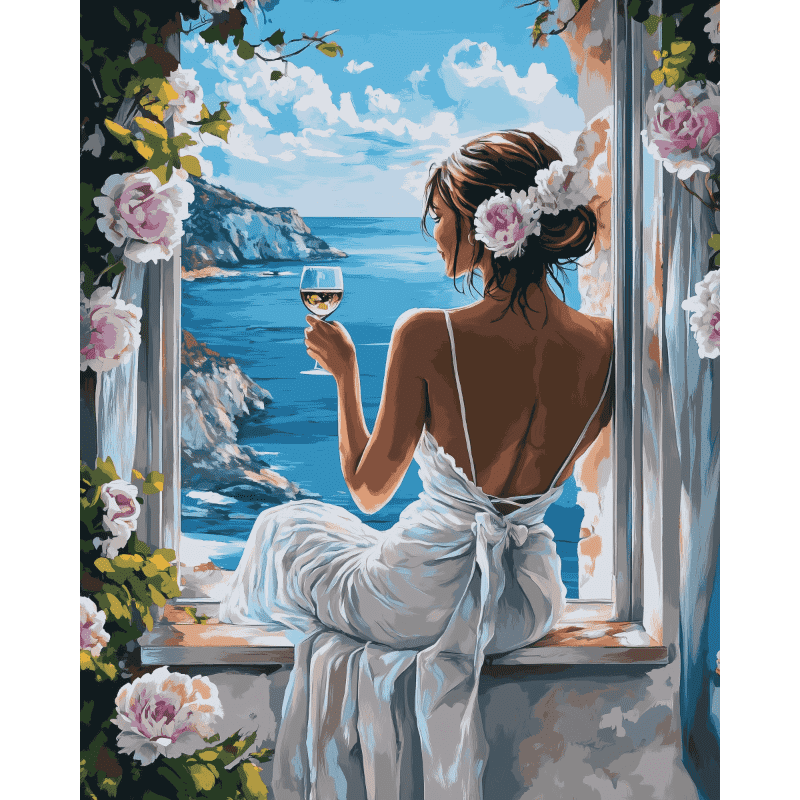Wine by the Waves | Paint by Number
