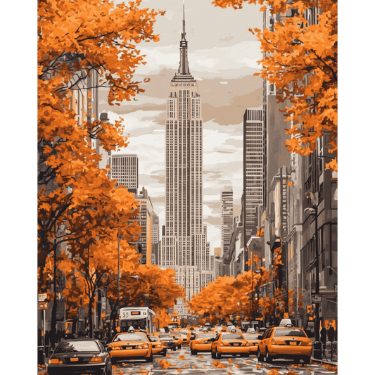 Autumn in New York | Paint by Number-Paint by numbers
