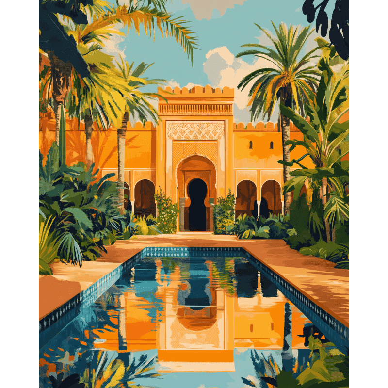 Reflections of Marrakech | Paint by Number-Paint by numbers