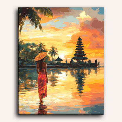 Sunset in Bali | Paint by Number