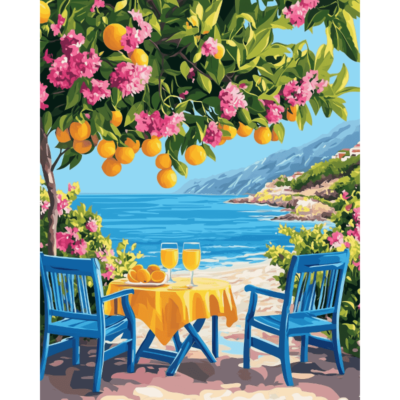 Citrus by the Sea | Paint by Number-Paint by numbers