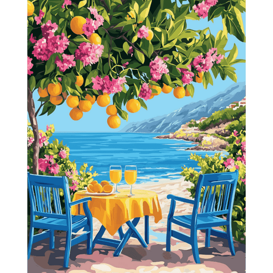 Citrus by the Sea | Paint by Number-Paint by numbers