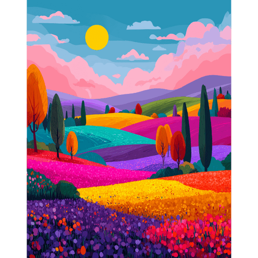 Vibrant landscape 2.0 | Paint by Number-Paint by numbers