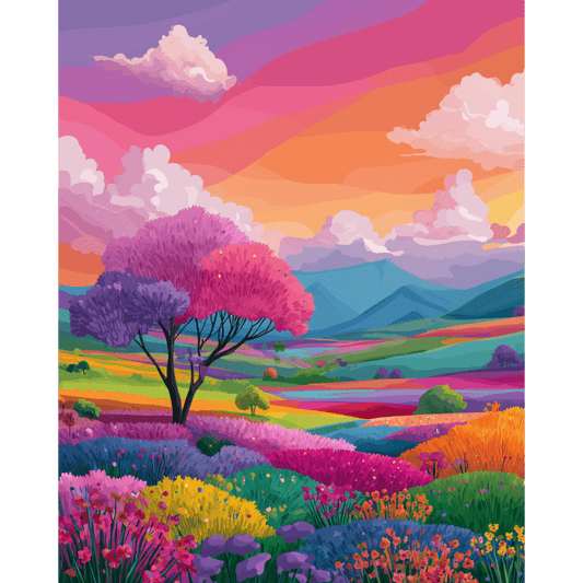 Vibrant landscape | Paint by Number-Paint by numbers