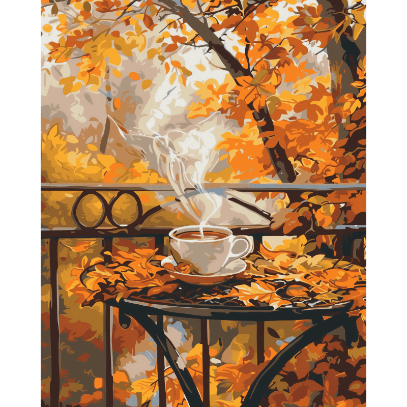 A steaming cup | Paint by Number-Paint by numbers