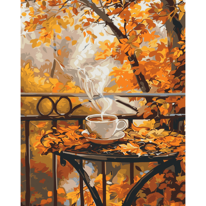 A steaming cup | Paint by Number-Paint by numbers