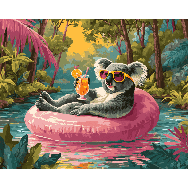 Cool Koala | Paint by Number-Paint by numbers