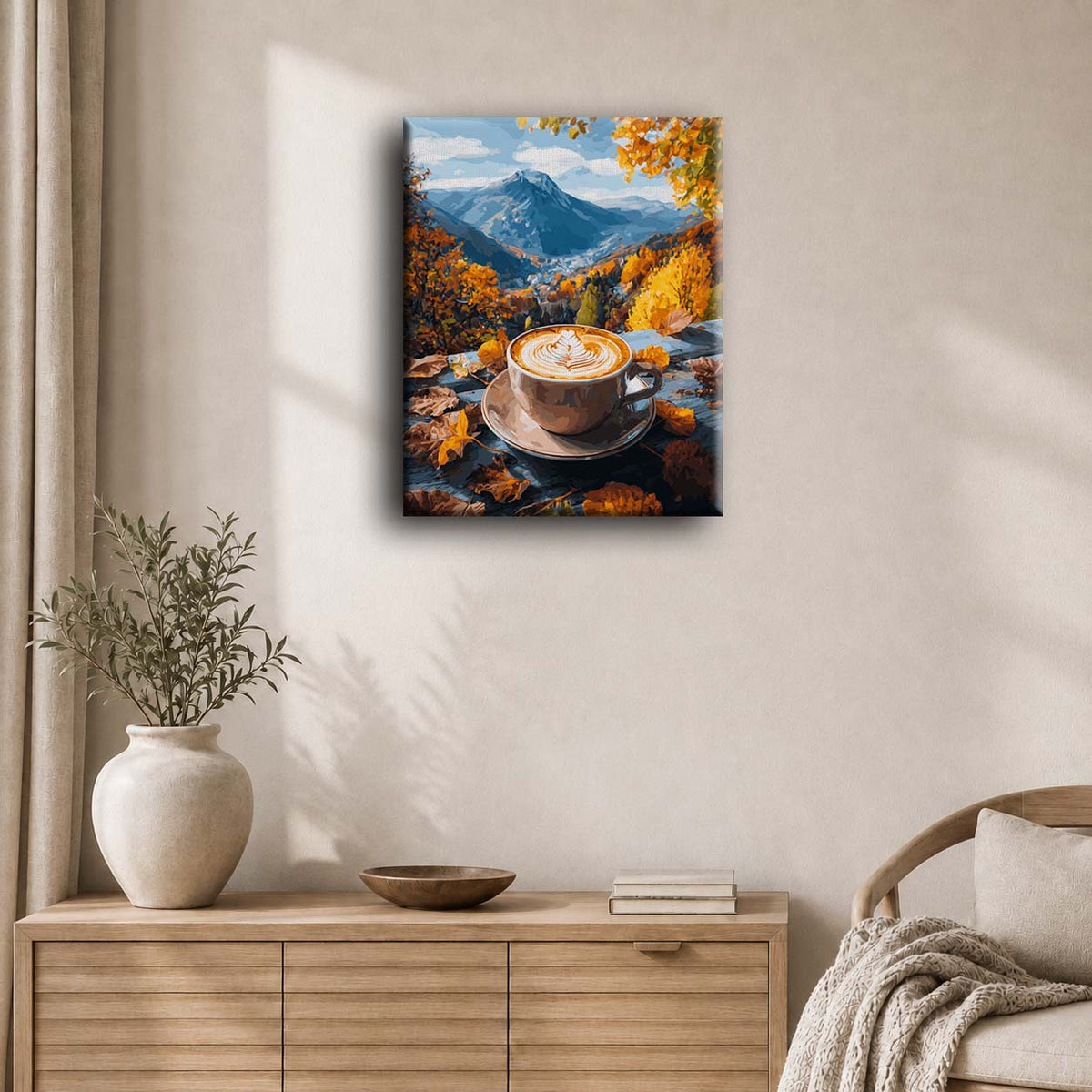 Kaffe i Alpene | Maleri etter tall