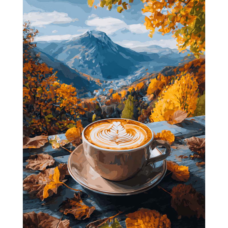 Coffee in the Alps | Paint by Number-Paint by numbers
