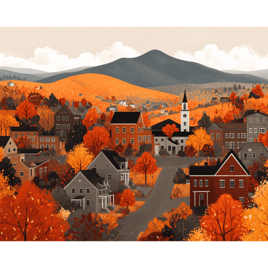 Autumn Hills | Paint by Number-Paint by numbers