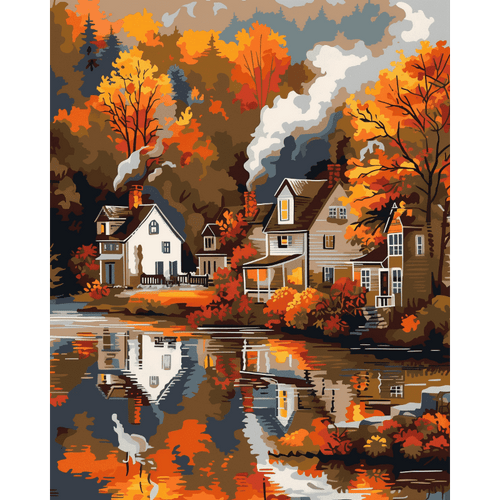 Village in Autumn | Paint by Number