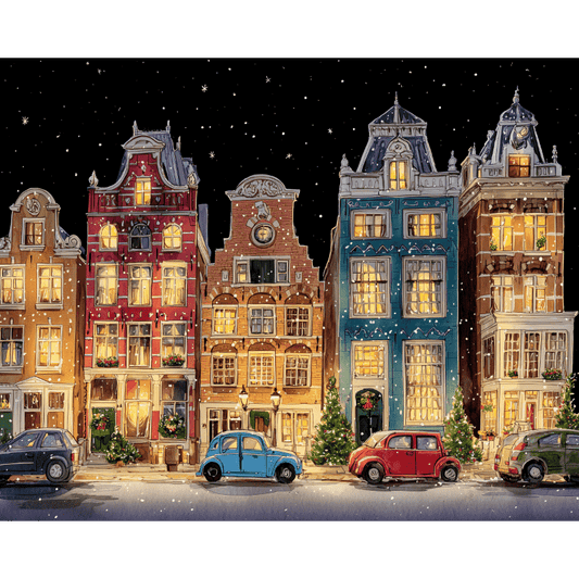 Christmas Eve in Amsterdam | Paint by Number-Paint by numbers