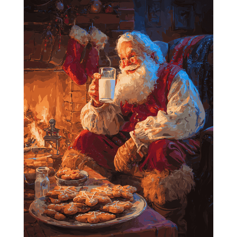 Santa`s break | Paint by Number-Paint by numbers