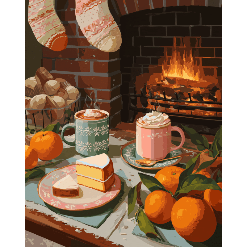 Tangerines aroma | Paint by Number-Paint by numbers
