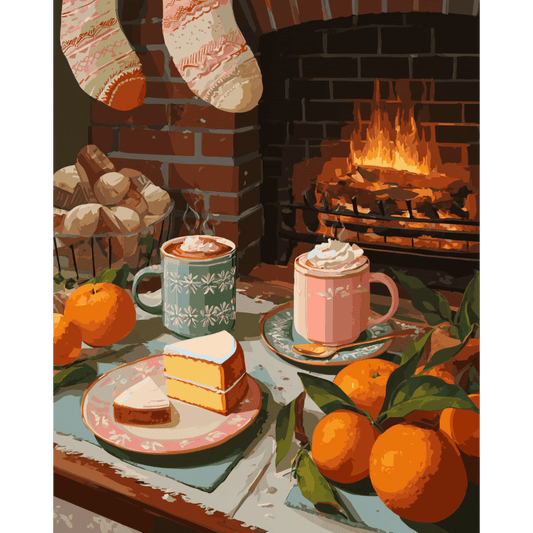 Tangerines aroma | Paint by Number-Paint by numbers