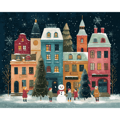 Snowy Games | Paint by Number-Paint by numbers