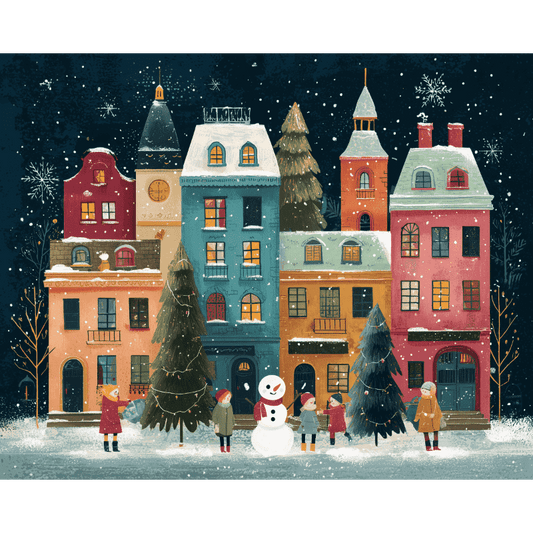 Snowy Games | Paint by Number-Paint by numbers
