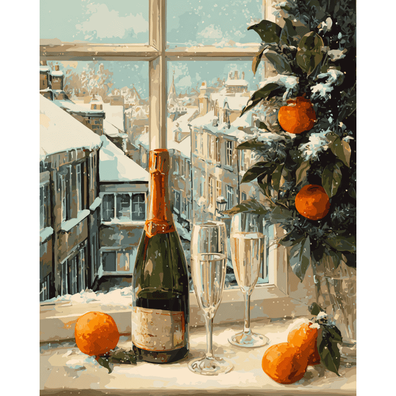 New Year`s morning | Paint by Number-Paint by numbers