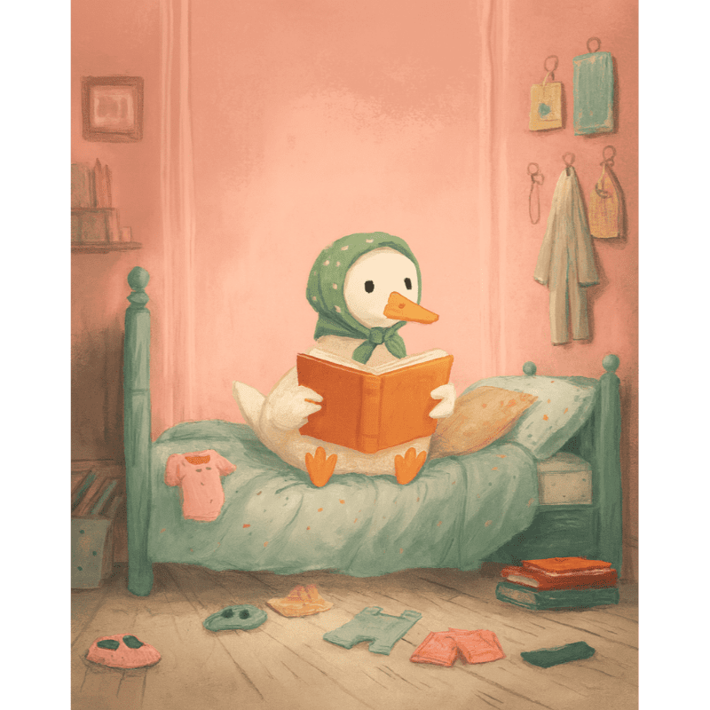 The White Goose in the Bedroom | Paint by Number