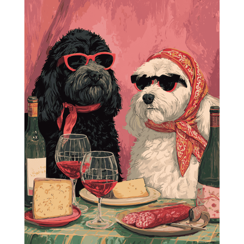 Fancy dogs | Paint by Number-Paint by numbers