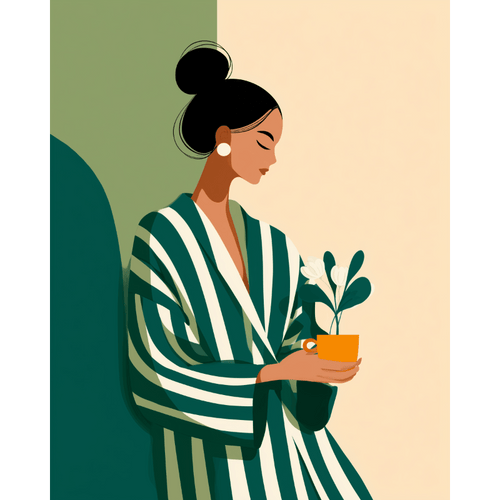 Woman in Green | Paint by Number