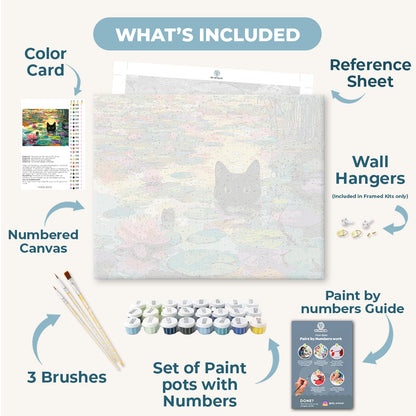 A Water lilies cat | Paint by Number