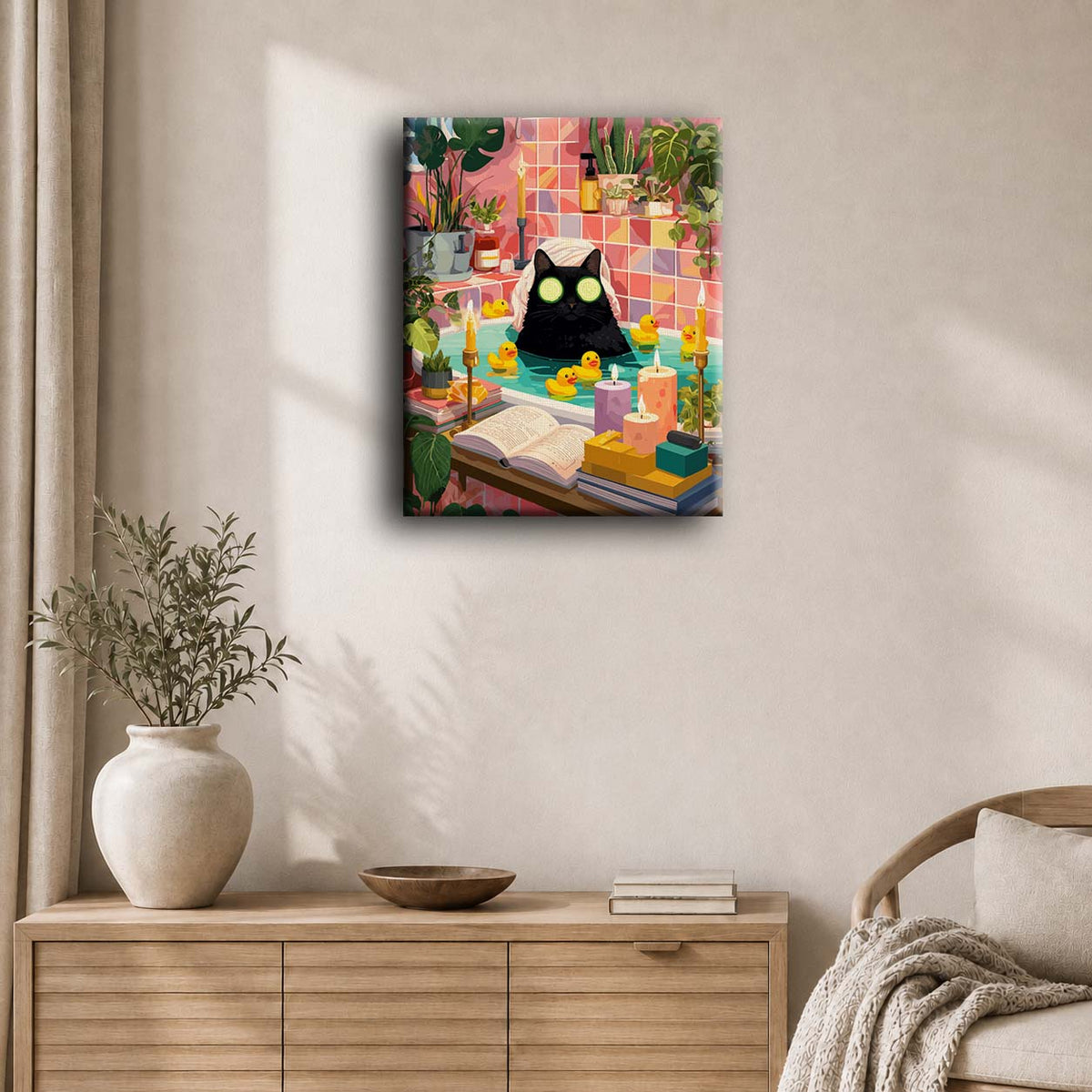 Relaxing Black Cat | Paint by Number