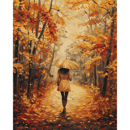Woman in the forest | Paint by Number-Paint by numbers