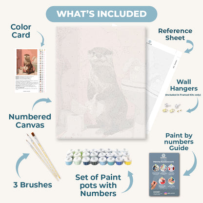 Otter in the toilet | Paint by Number