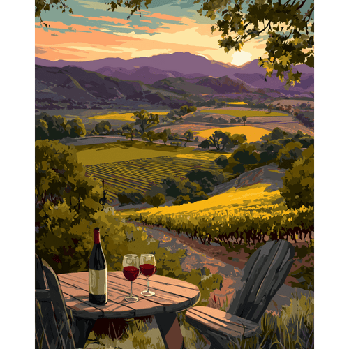 Vineyards land | Paint by Number