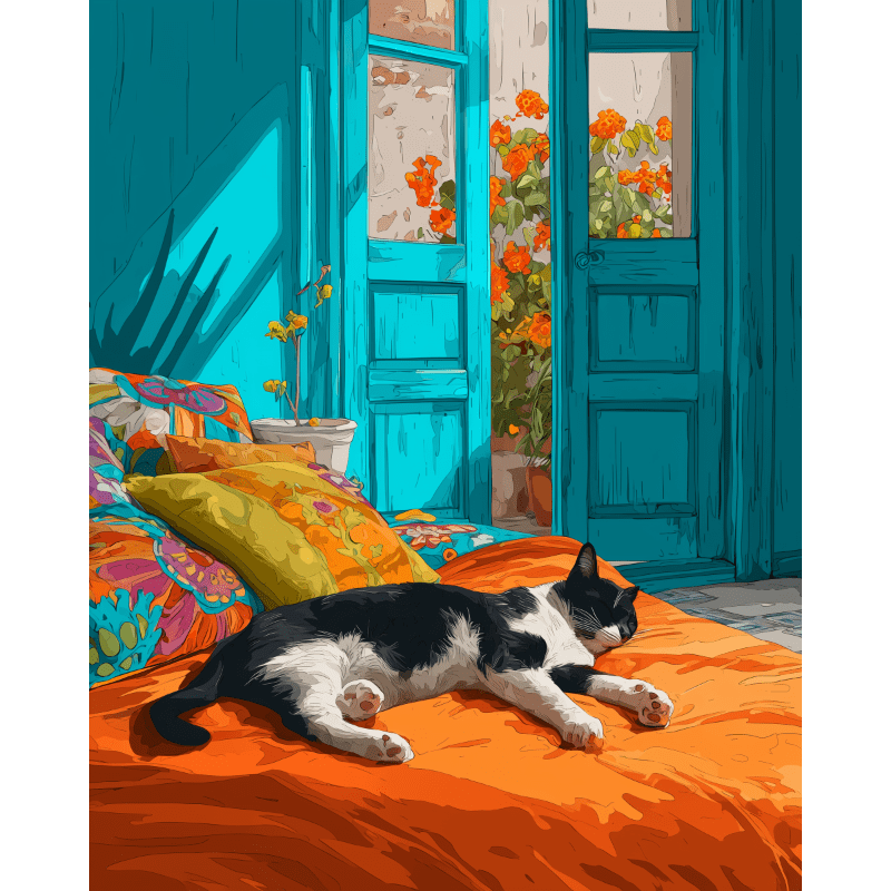 A daytime nap | Paint by Number-Paint by numbers