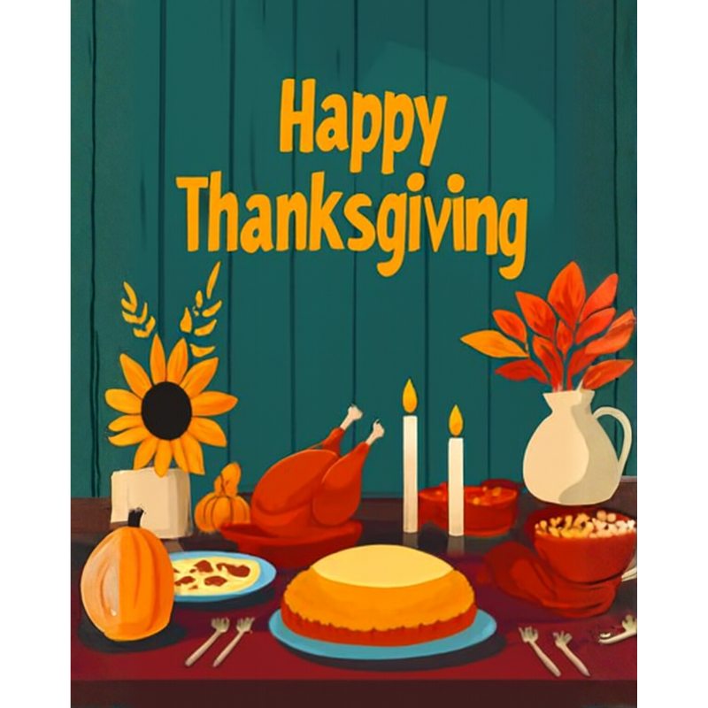 Thanksgiving dinner | Paint by Number-Paint by numbers