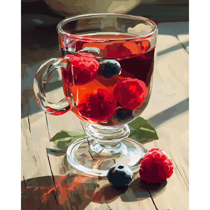 Berry Tea | Paint by Number-Paint by numbers
