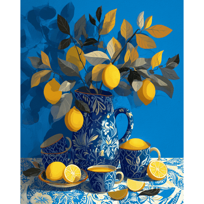 Citrus porcelain | Paint by Number-Paint by numbers