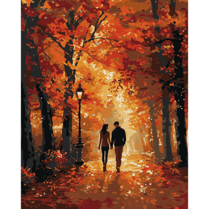 An Autumn walk | Paint by Number-Paint by numbers