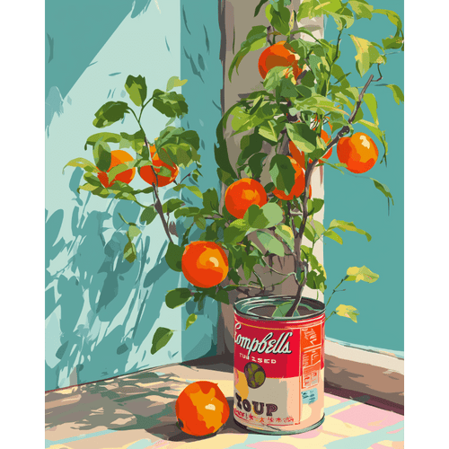 Oranges in a can | Paint by Number
