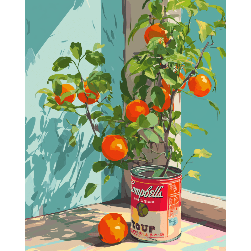 Oranges in a can | Paint by Number