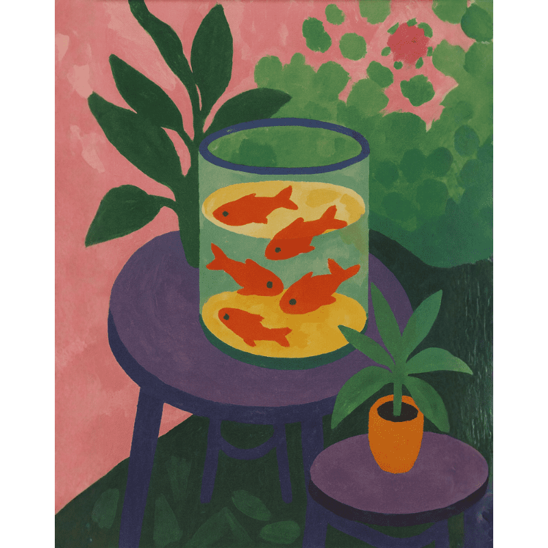 Decorative aquarium | Paint by Number-Paint by numbers