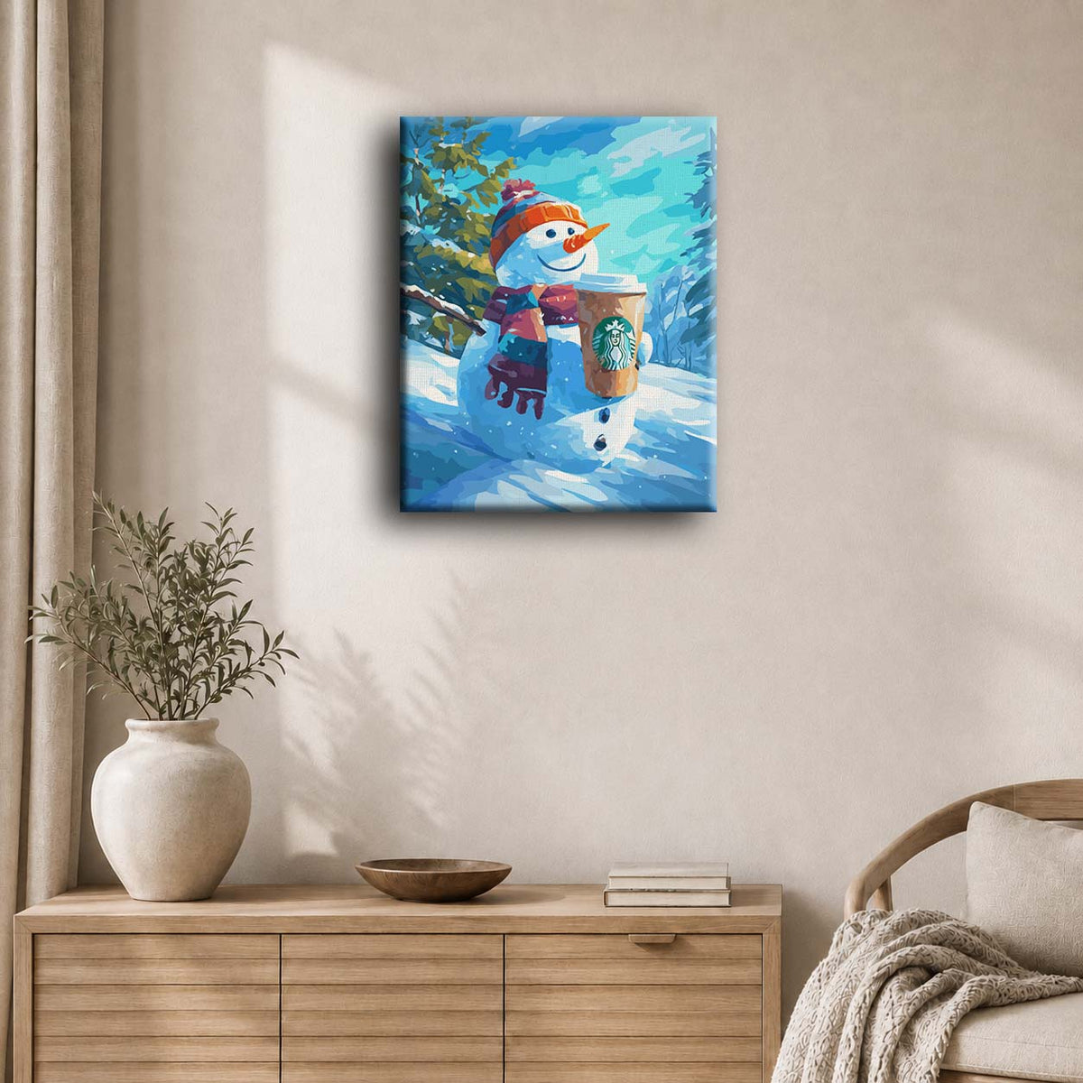 Latte Jour de neige | Peinture à numéros