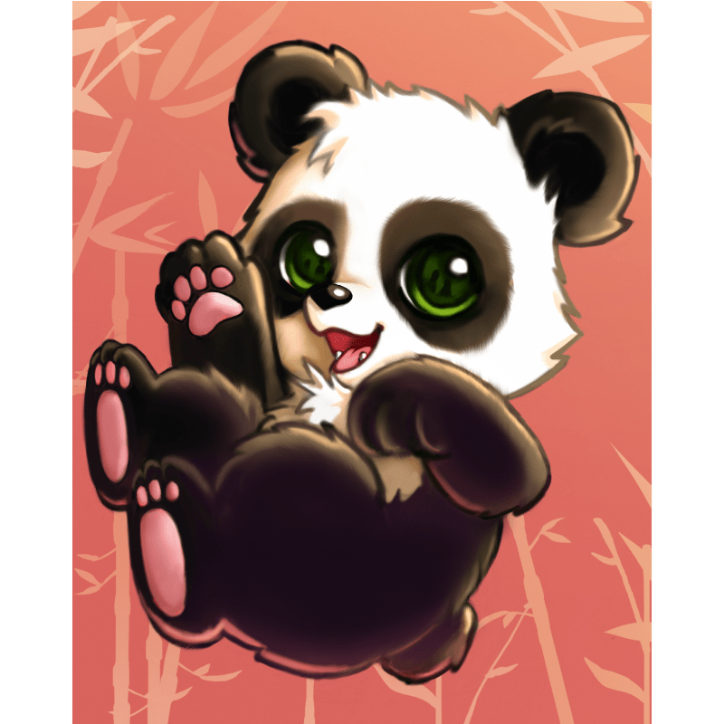 Happy Giant Panda - By Vink-Paint by numbers