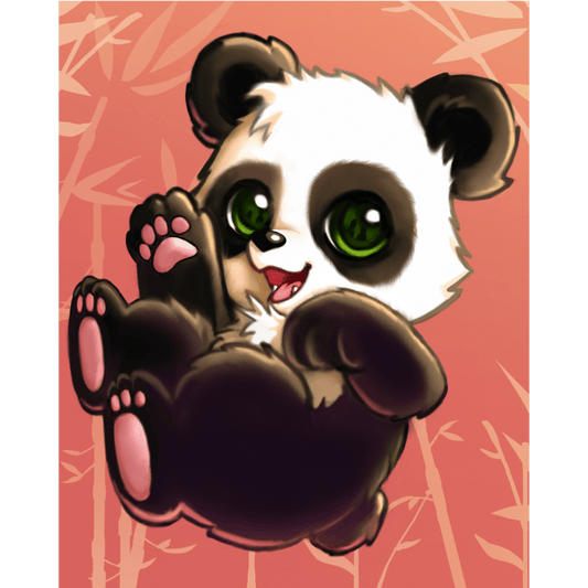Happy Giant Panda - By Vink-Paint by numbers