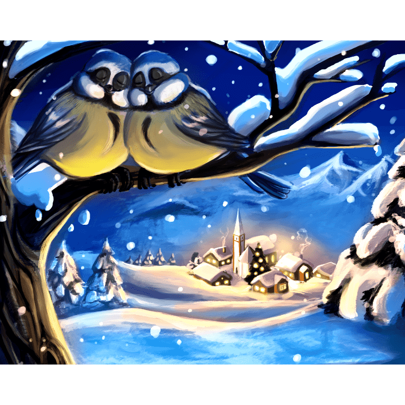 Peaceful Winter time - By Vink-Paint by numbers