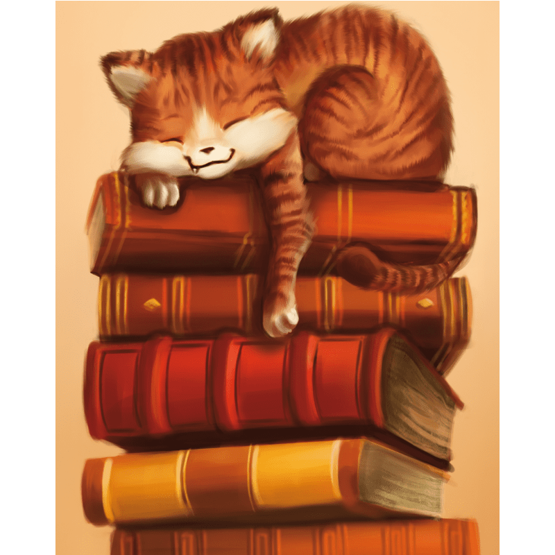 Sleeping Cat - By Vink-Paint by numbers